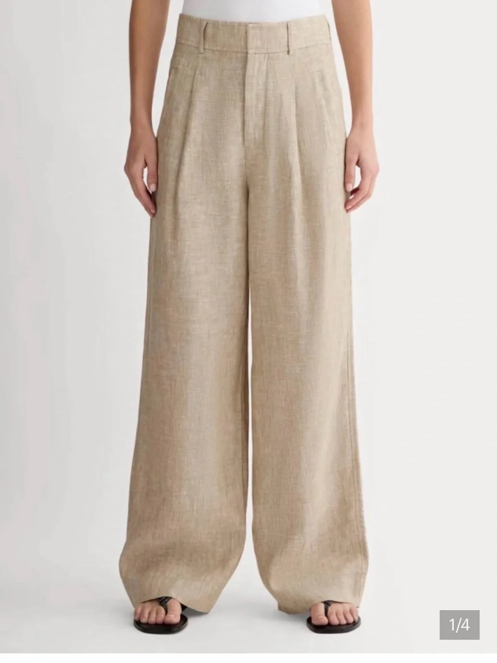 Everlane Way High Linen Drape Pants